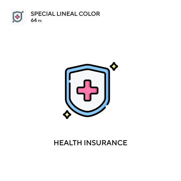 Ziektekostenverzekering Speciale Lineal Kleur Vector Pictogram Ziekteverzekeringspictogrammen Voor Bedrijfsproject — Stockvector