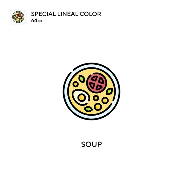 Sopa Icono Especial Vector Color Lineal Iconos Sopa Para Proyecto — Vector de stock