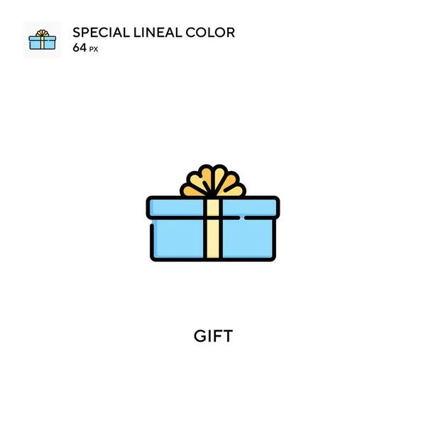 Regalo Icono Especial Vector Color Lineal Iconos Regalo Para Proyecto — Archivo Imágenes Vectoriales