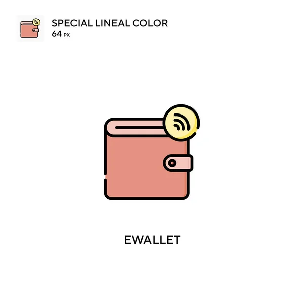 Ewallet Special Lineal Color Vector Icon Ewallet Icons Your Business — Stock Vector