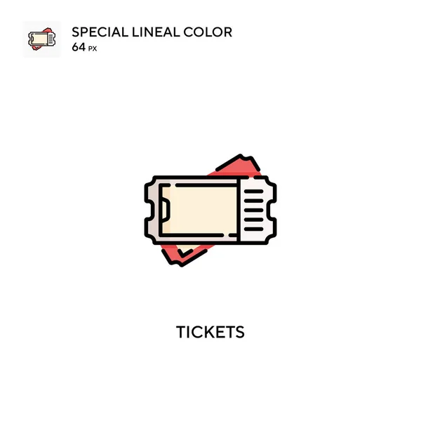 Билеты Специальный линейный вектор цвета значок. Иконки билетов на ваш бизнес-проект — стоковый вектор