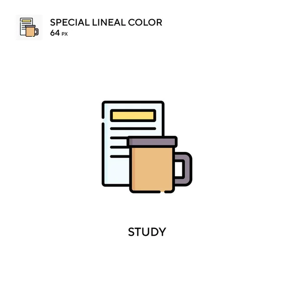 Étude Spécial lineal icône vectorielle de couleur. Icônes d'étude pour votre projet d'entreprise — Image vectorielle