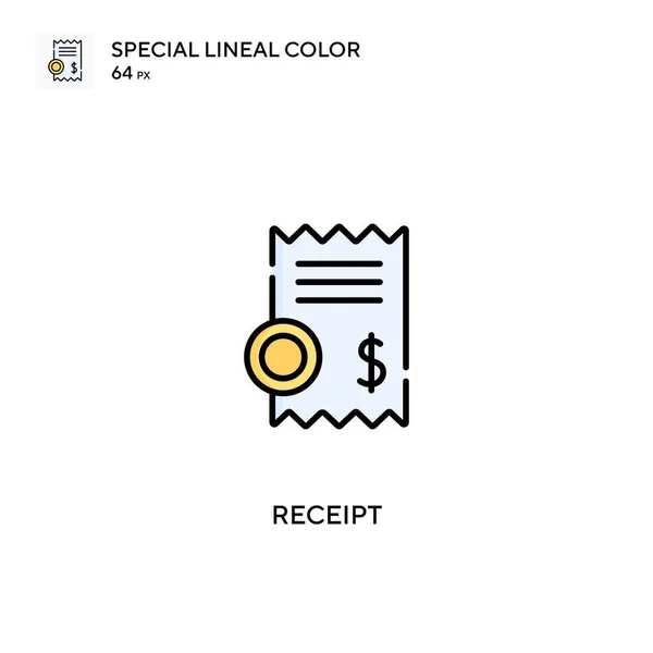 Ricevuta Speciale icona vettoriale a colori lineari. Icone di ricezione per il tuo progetto aziendale — Vettoriale Stock