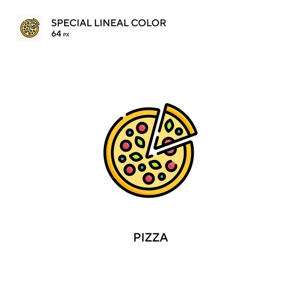 Pizza Special lineal χρώμα διάνυσμα εικονίδιο. Εικονίδια πίτσας για την επιχείρησή σας — Διανυσματικό Αρχείο