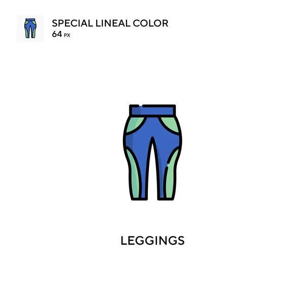 Leggings Ícone Vetorial Cor Linear Especial Leggings Ícones Para Seu — Vetor de Stock