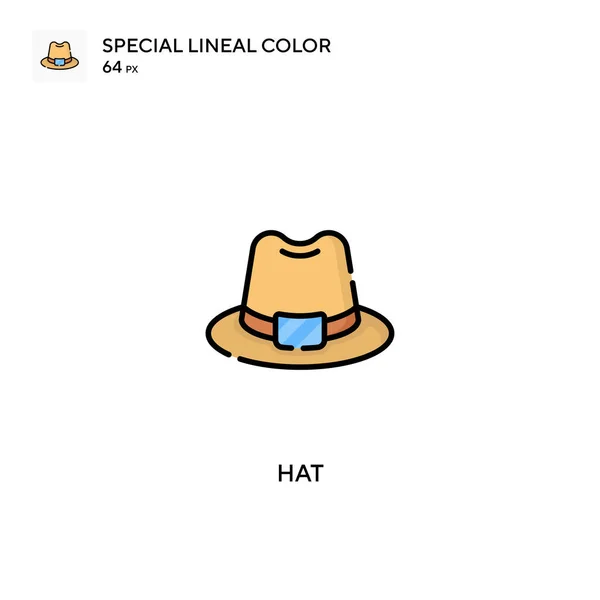 Sombrero Icono Especial Vector Color Lineal Iconos Sombreros Para Proyecto — Vector de stock