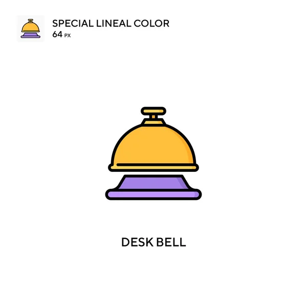 Настольный Звонок Специальная Линейная Цветовая Векторная Иконка Иконки Настольного Звонка — стоковый вектор