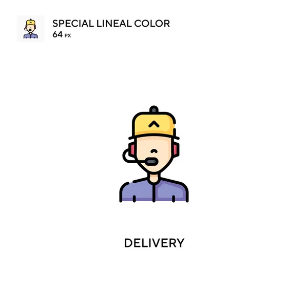 Специальная Линейная Цветовая Иконка Значки Доставки Вашего Бизнес Проекта — стоковый вектор