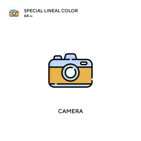 Camera Speciale Lijnkleur Vector Pictogram Camera Iconen Voor Business Project — Stockvector