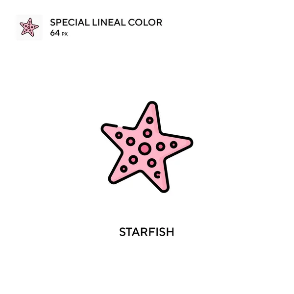 Starfish Ícone Vetorial Cor Linear Especial Ícones Starfish Para Seu — Vetor de Stock