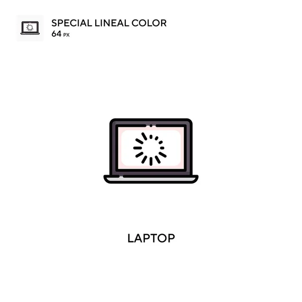 Специальный Цветовой Вектор Ноутбука Значки Ноутбука Вашего Бизнес Проекта — стоковый вектор