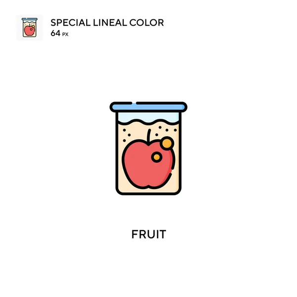 Fruta Icono Especial Vector Color Lineal Iconos Frutas Para Proyecto — Vector de stock
