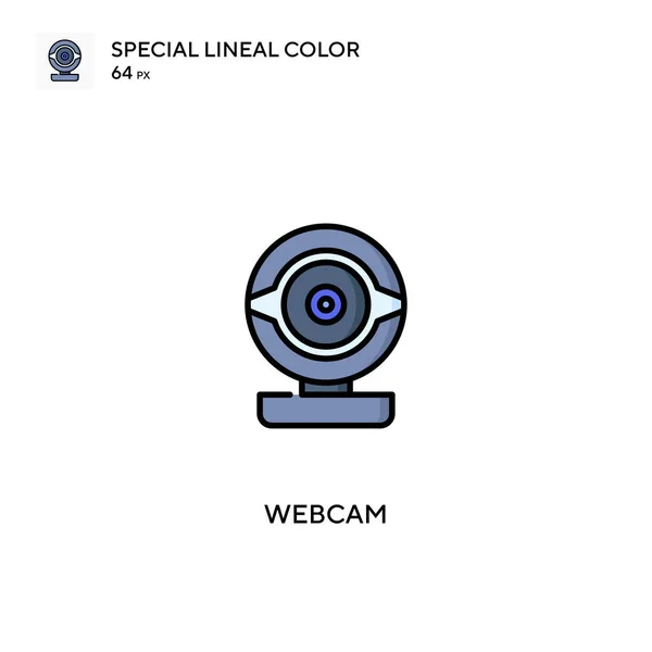 Webcam Spécial Lineal Icône Vectorielle Couleur Icônes Webcam Pour Votre — Image vectorielle