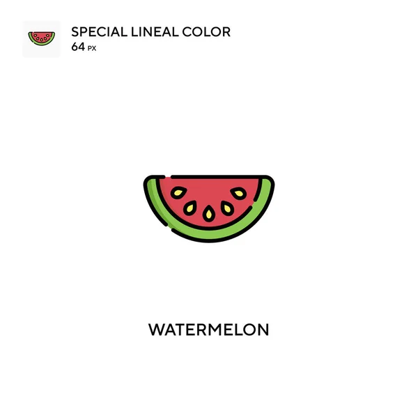 Watermelon Special Lineal Color Vector Icon Watermelon Icons Your Business — Stock Vector