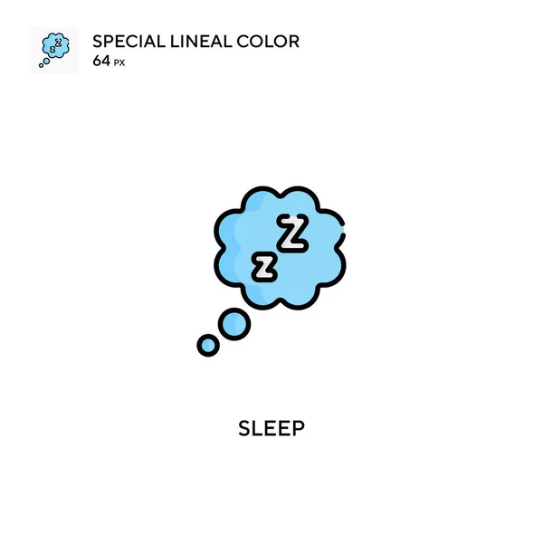 Sleep Special Lineal Color Vector Icon Sleep Icons Your Business — Stock Vector