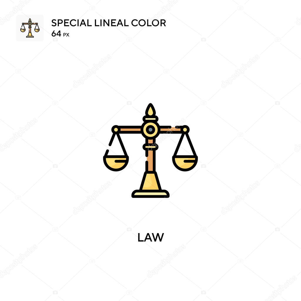 Law Special lineal color vector icon. Law icons for your business project