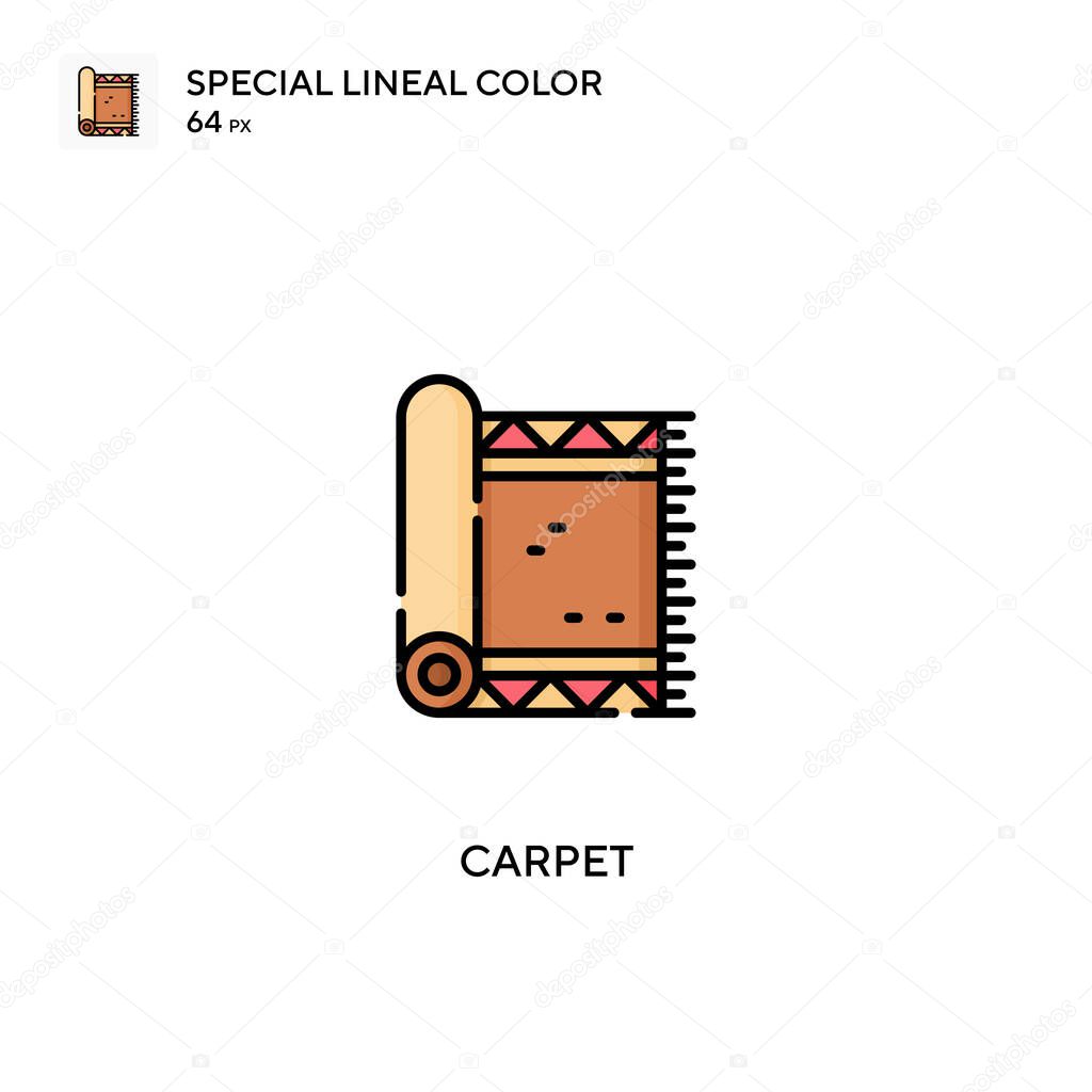 Carpet Special lineal color vector icon. Carpet icons for your business project