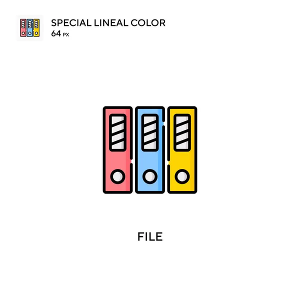 File Speciale Icona Vettoriale Colori Lineari Icone Dei File Tuo — Vettoriale Stock