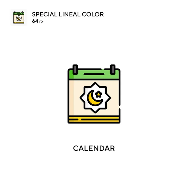 Calendário Ícone Vetorial Cor Linear Especial Ícones Calendário Para Seu — Vetor de Stock