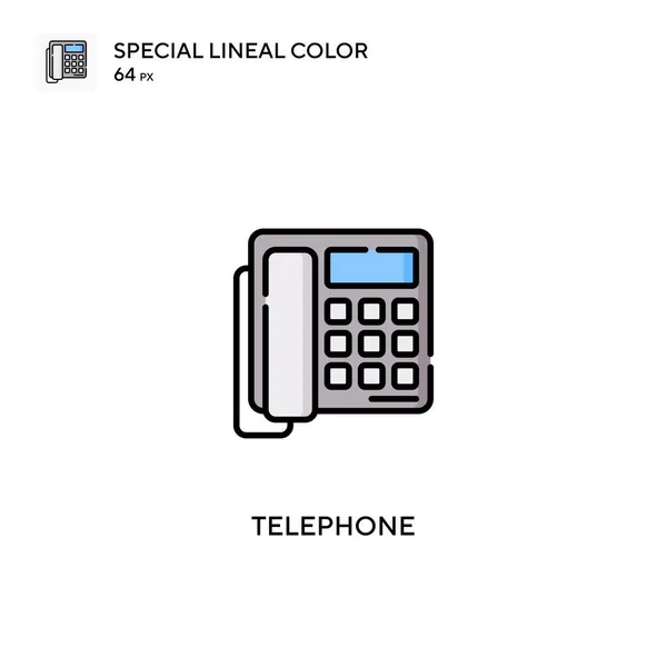 Telefoon Speciale Lijnkleur Vector Pictogram Telefoon Pictogrammen Voor Bedrijf Project — Stockvector