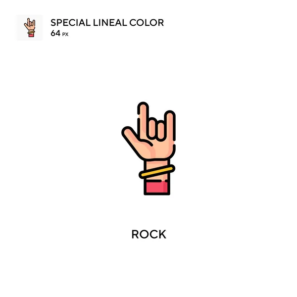 Rock Ícone Vetorial Cor Linear Especial Ícones Rock Para Seu —  Vetores de Stock