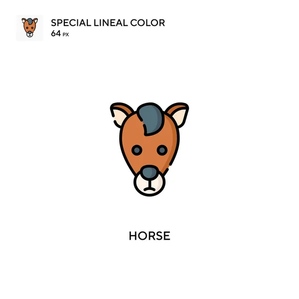 Horse Special Lineal Color Vector Icoon Paardenpictogrammen Voor Bedrijfsproject — Stockvector