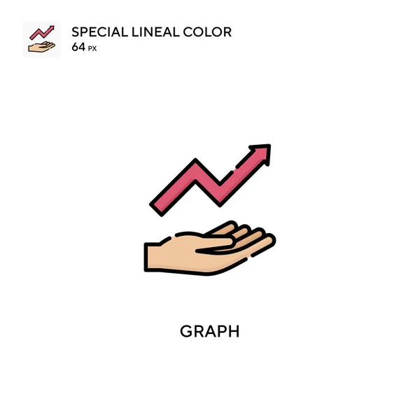 Graph Special Lineal Color Vector Icon Graph Icons Your Business — Stock Vector