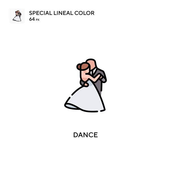 舞蹈特殊线形彩色矢量图标 为您的商业项目设计舞蹈图标 — 图库矢量图片