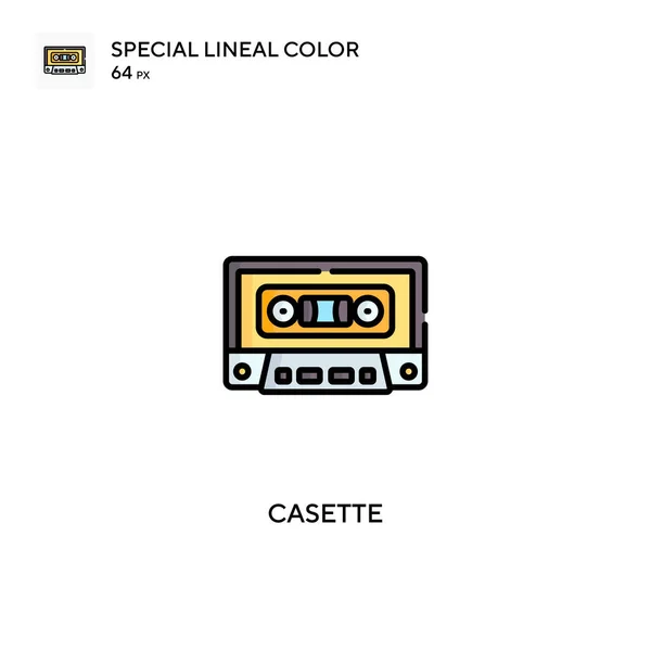 Casette Special Linjal Färg Vektor Ikon Casette Ikoner För Ditt — Stock vektor