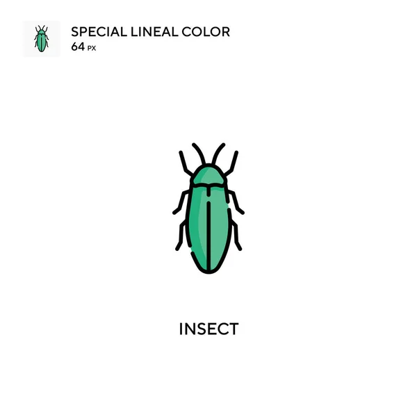 Icono Especial Vector Color Lineal Insectos Iconos Insectos Para Proyecto — Vector de stock