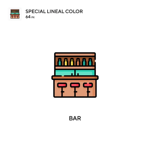 Bar Icono Especial Vector Color Lineal Iconos Barra Para Proyecto — Archivo Imágenes Vectoriales