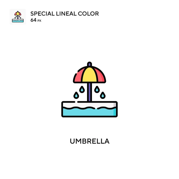 Paraguas Icono Especial Vector Color Lineal Iconos Paraguas Para Proyecto — Vector de stock