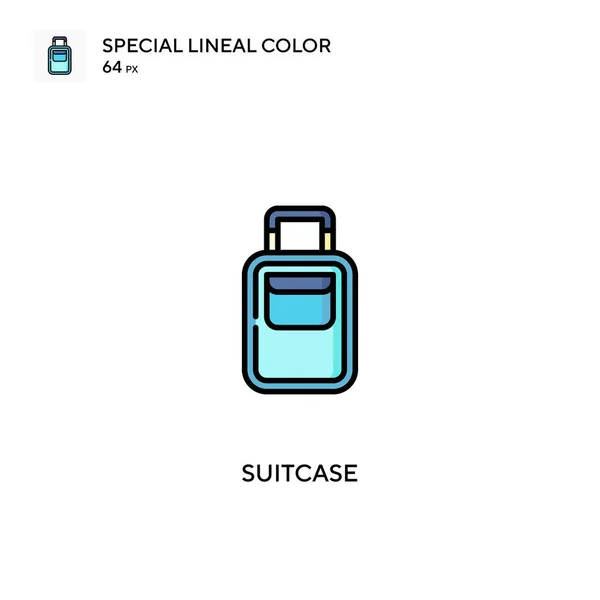 Suitcase Special Lineal Color Vector Icon 비즈니스 프로젝트에 Suitcase 아이콘 — 스톡 벡터