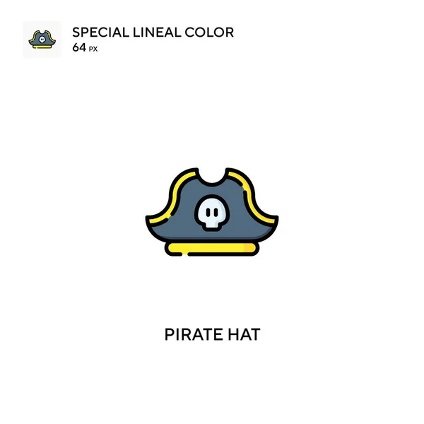 Pirate Hat Special Lineal Color Vector Icon 비즈니스 프로젝트를 아이콘 — 스톡 벡터