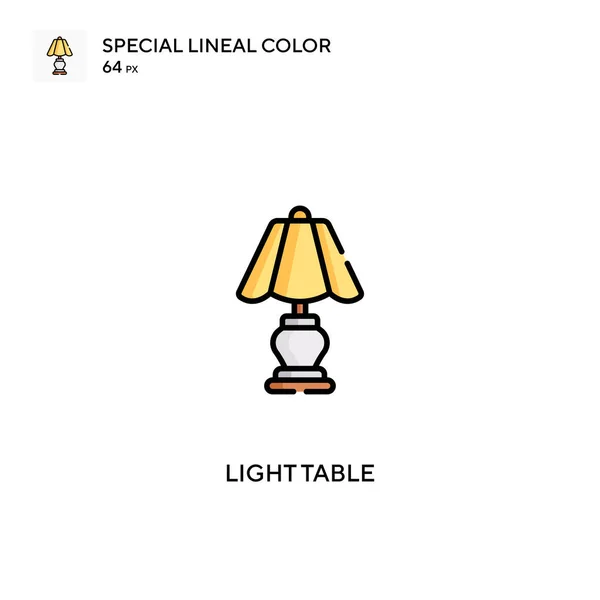 Light Table Special Lineal Color Vector Icon Light Table Icons — Stock Vector