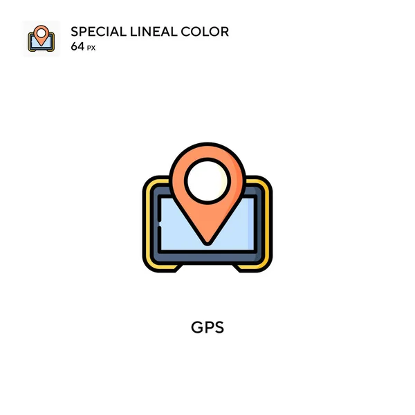 Gps Speciális Lineáris Színvektor Ikon Gps Ikonok Üzleti Projektjéhez — Stock Vector