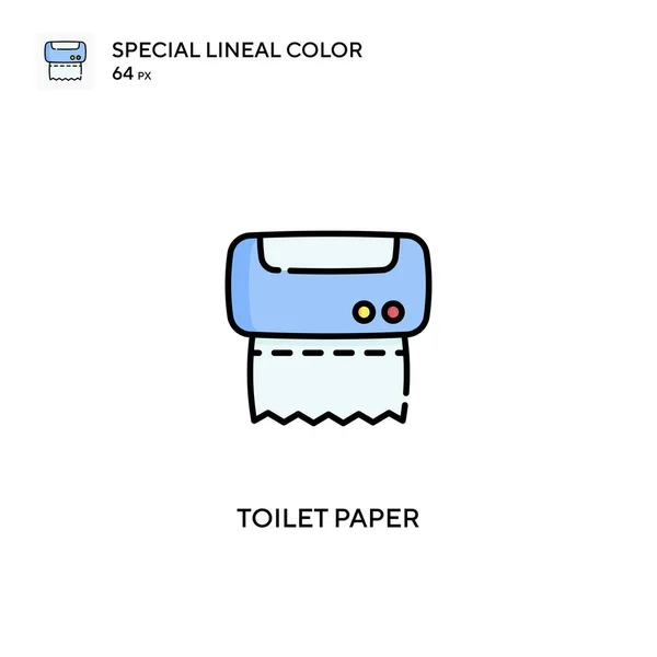 Toiletpapier Speciale Lineal Kleur Vector Pictogram Toiletpapier Pictogrammen Voor Business — Stockvector