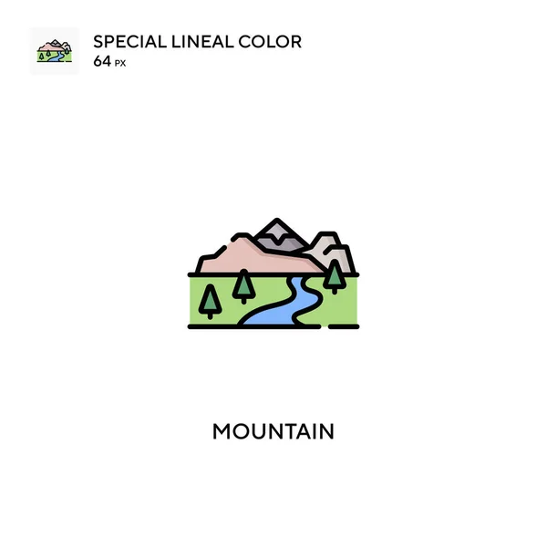 Mountain Special Icône Vectorielle Couleur Linéaire Icônes Montagne Pour Votre — Image vectorielle