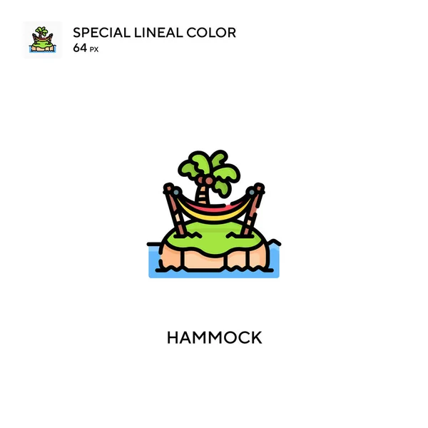 Hammock Special Lineal Color Vector Icon Hammock Icons Your Business — Stock Vector