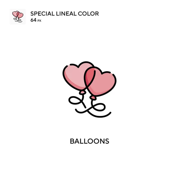 Globos Icono Especial Vector Color Lineal Iconos Globos Para Proyecto — Archivo Imágenes Vectoriales