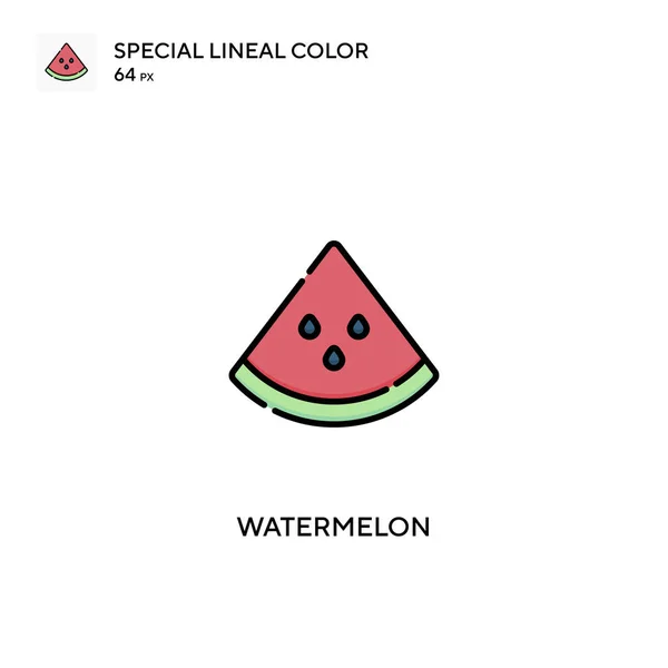 Watermelon Special Lineal Color Vector Icon Watermelon Icons Your Business — Stock Vector