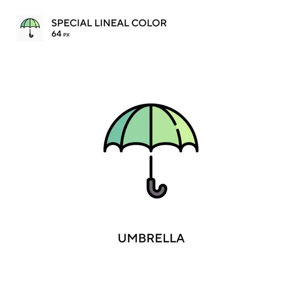 Paraply Special Linjal Färg Vektor Ikon Paraplyikoner För Ditt Affärsprojekt — Stock vektor