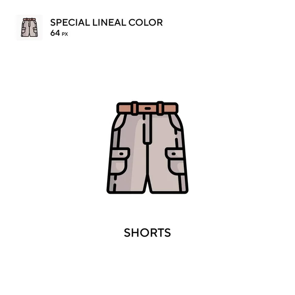 Shorts Ícone Vetorial Cor Linear Especial Ícones Shorts Para Seu — Vetor de Stock