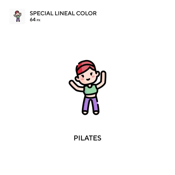 Pilates Special Lineal Color Vector Icon Pilates Icons Your Business — Stock Vector