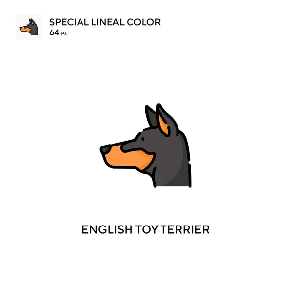 Jouet Anglais Terrier Special Lineal Color Vector Icon Icônes Terrier — Image vectorielle