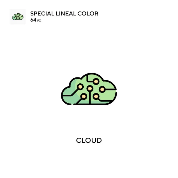 Cloud Special Lineal Color Vector Icon Cloud Icons Your Business — Stock Vector