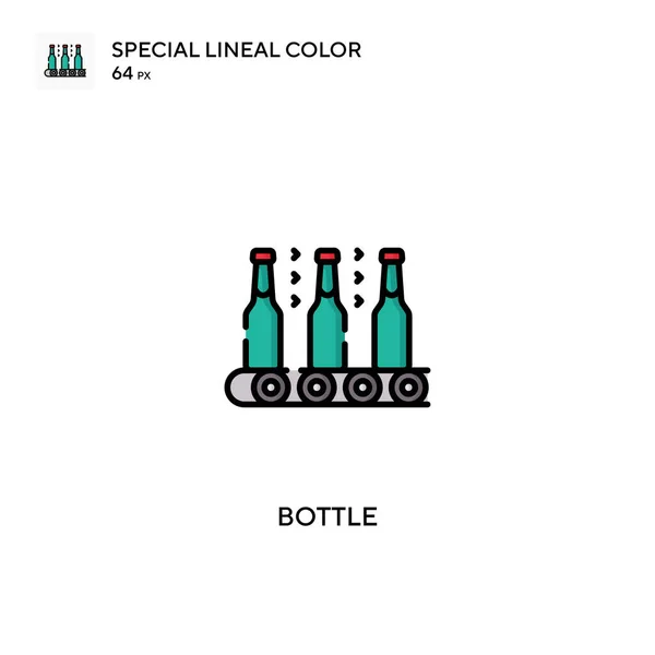 ボトルスペシャルラインカラーベクトルアイコン ビジネスプロジェクトのボトルアイコン — ストックベクタ
