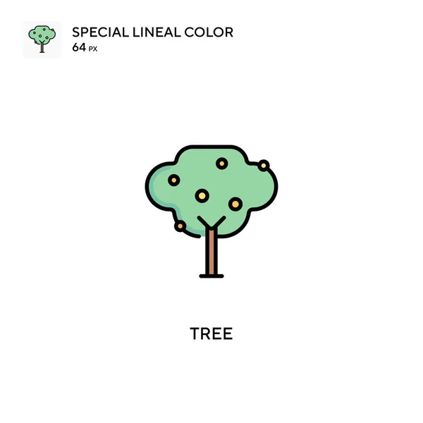 树特殊线形彩色矢量图标 您的商业项目的树图标 — 图库矢量图片