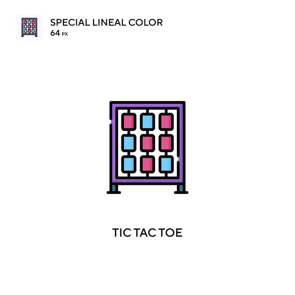 Tic Tac Dedo Ícone Vetorial Cor Linear Especial Tic Tac — Vetor de Stock