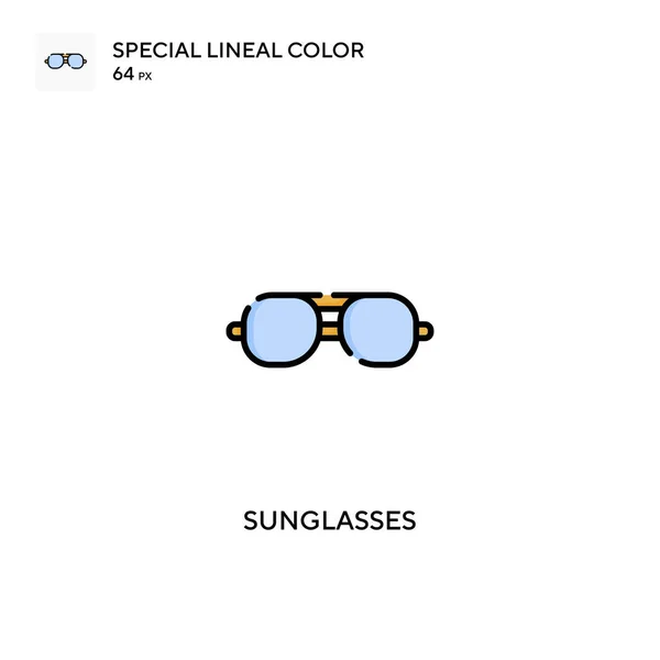 Сонцезахисні Окуляри Спеціальна Піктограма Лінійного Кольору Значки Сонцезахисних Окулярів Вашого — стоковий вектор